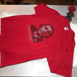 NWOT Obama T-shirt design made of shiny studs